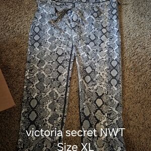 Victoria's Secret Black and Gray Snake Print Pants